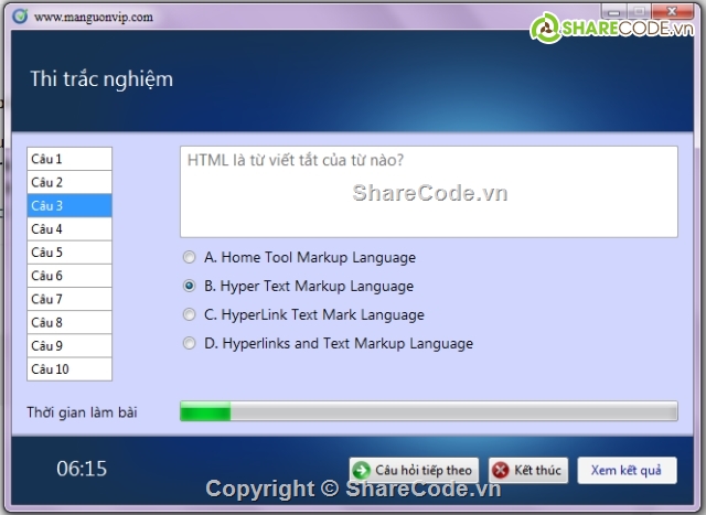 Trắc nghiệm,Thi trắc nghiệm,đồ án visual basic 6.0,thi trắc nghiệm,đề thi trắc nghiệm,ứng dụng trắc nghiệm